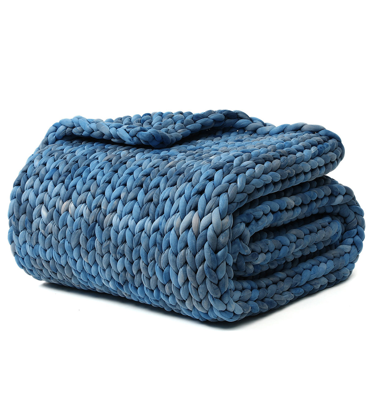 Product: Knitted Weighted Blanket 10lb | Color: Modal Tie Dye Boundless Sea