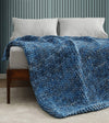 Product: Knitted Weighted Blanket 10lb | Color: Modal Tie Dye Boundless Sea