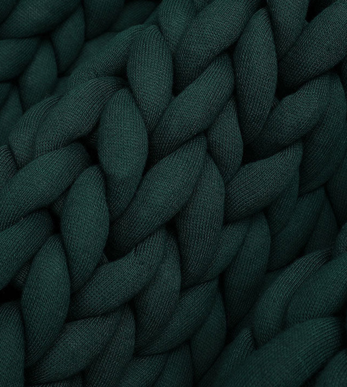 Product: 25lb Knitted Weighted Blanket | Color: Original Pacific Green