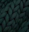 Product: 25lb Knitted Weighted Blanket | Color: Original Pacific Green