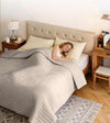 Product: Exclusive Polyester Weighted Blanket | Color: Velvet Beige 3.0