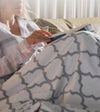 Product: Cotton Weighted Blanket Duvet Cover | Color: Lattice Scroll