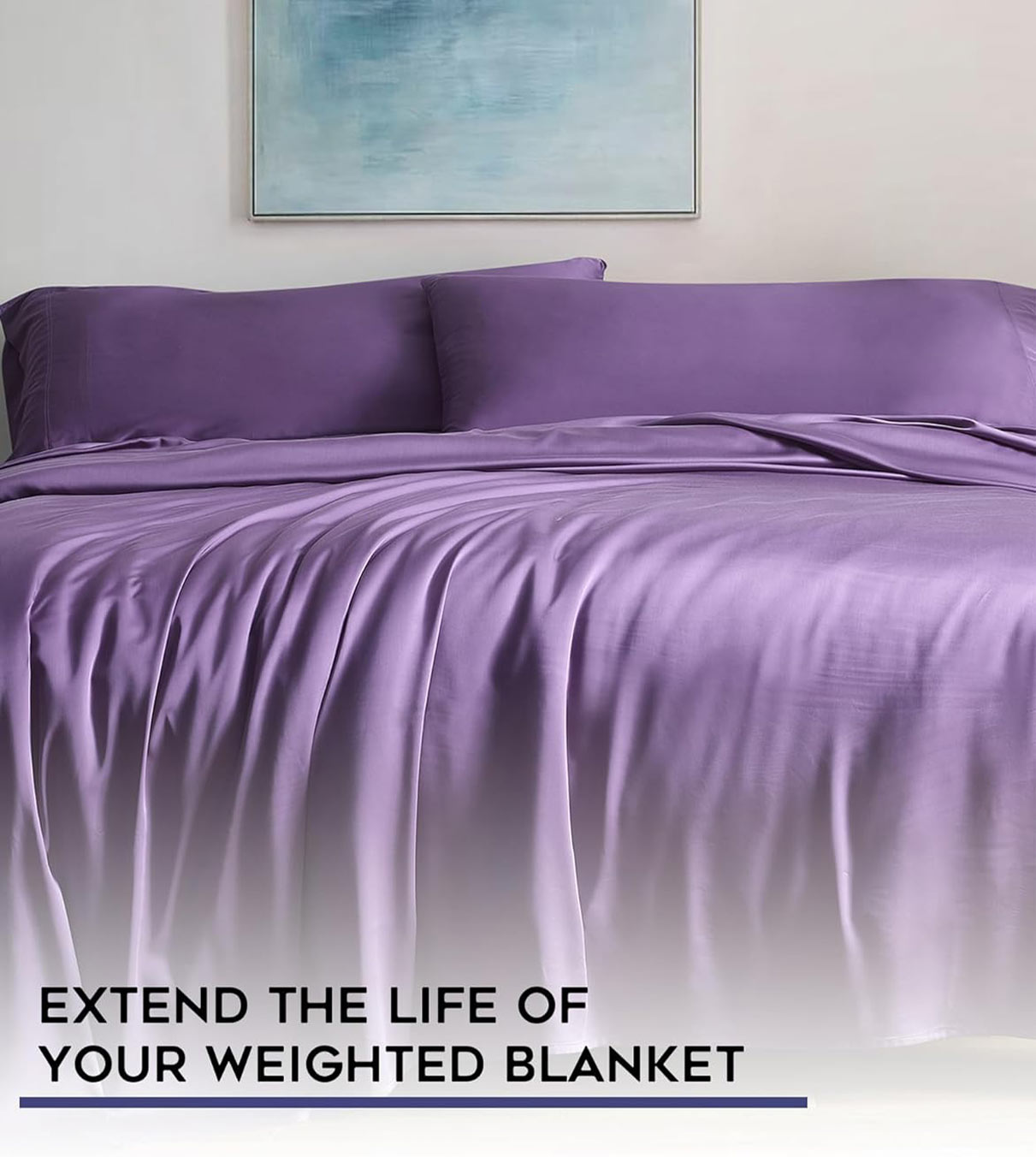 Product: Weighted Blanket Duvet Covers Twin Size | Color: Bamboo Lavender