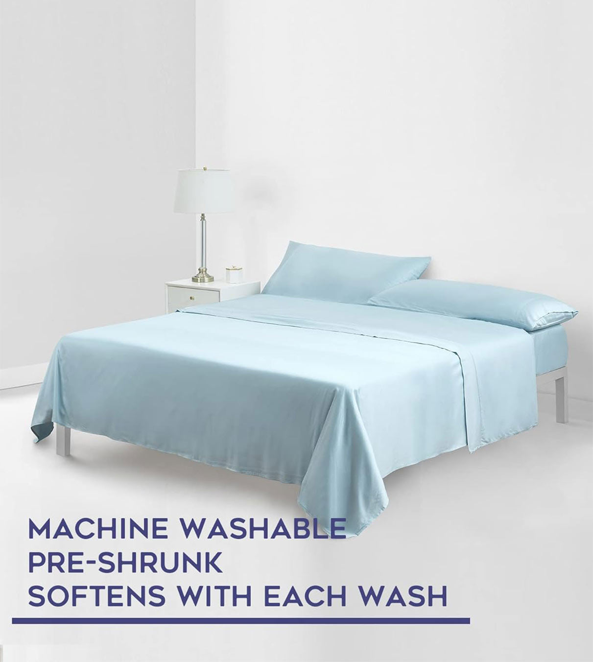 Product: Weighted Blanket Duvet Covers Twin Size | Color: Bamboo Light Blue