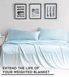 Product: Bamboo Weighted Blanket Duvet Cover | Color: Bamboo Light Blue