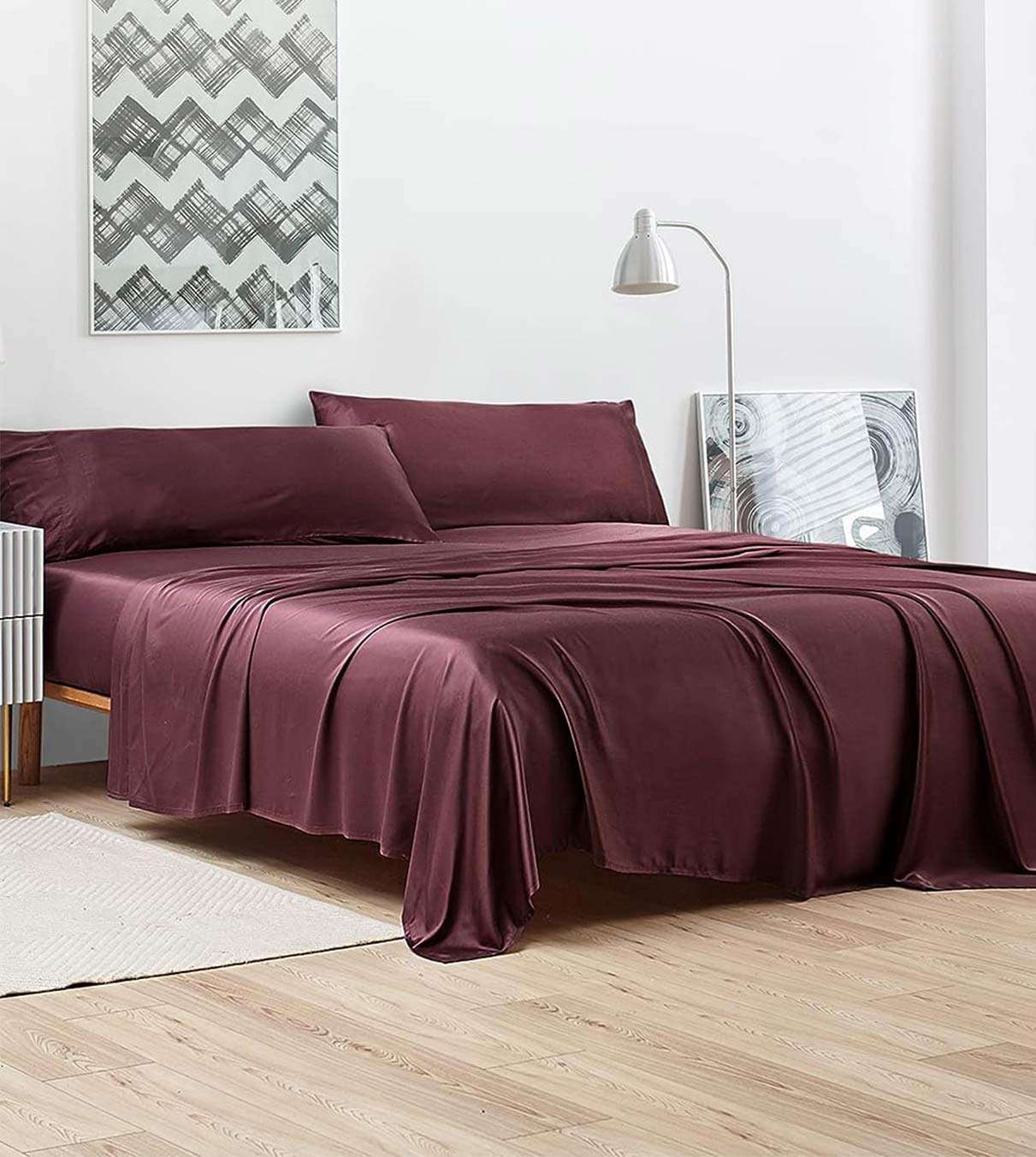 Product: Weighted Blanket Duvet Covers Twin Size | Color: Bamboo Rose Purple