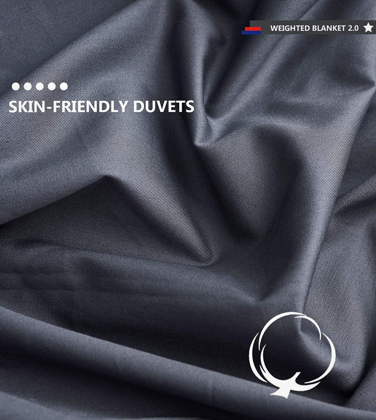 Product: Queen Size Weighted Blanket Duvet Cover | Color: Cotton Charcoal