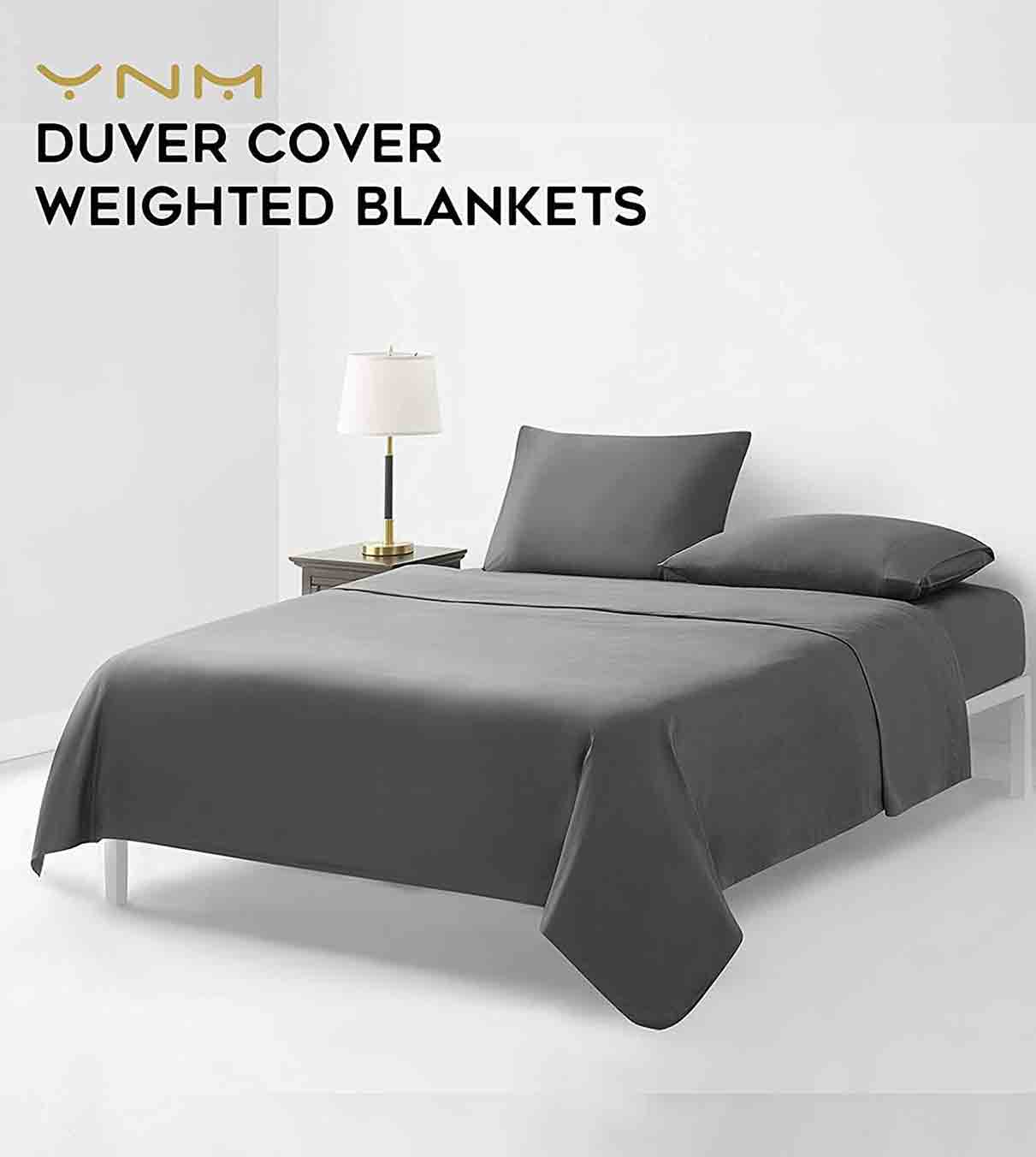 Product: Cotton Weighted Blanket Duvet Cover | Color: Charcoal