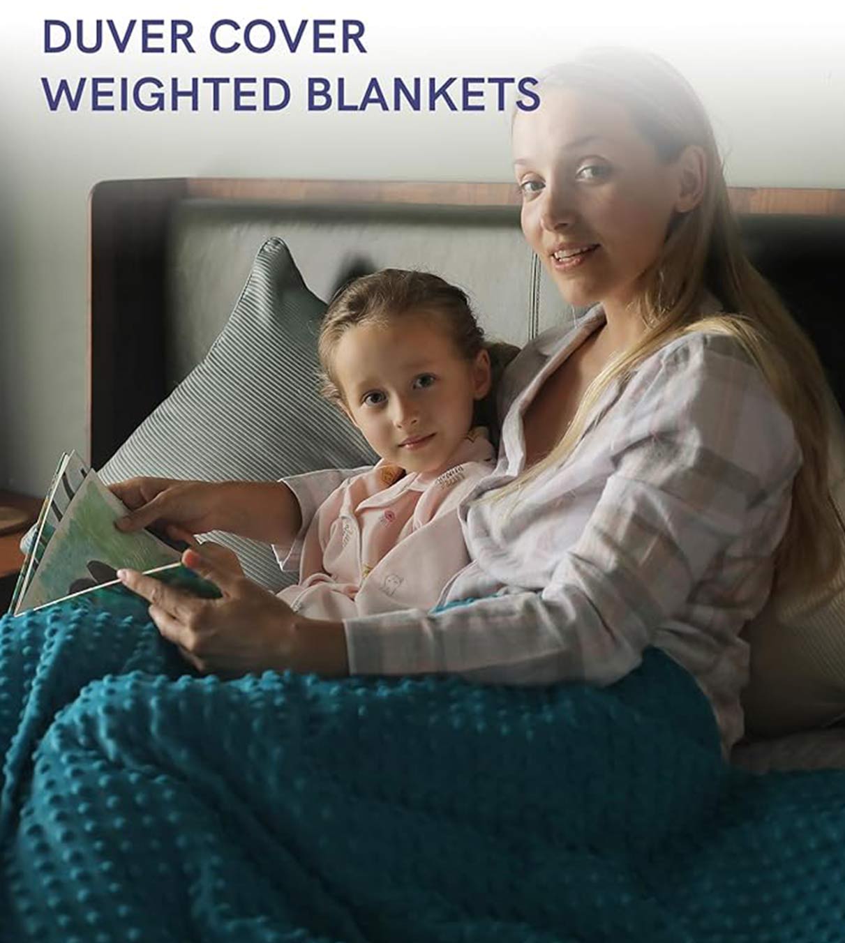 Product: Queen Size Weighted Blanket Duvet Cover | Color: Minky Green