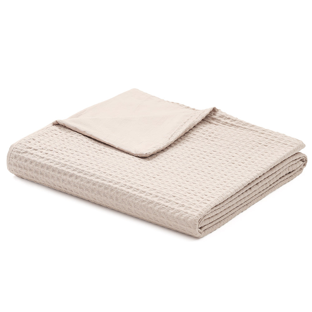 Product: Cotton Weighted Blanket Duvet Cover | Color: 3 Side Zipper - Waffle Oatmeal