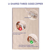 Product: Cotton Weighted Blanket Duvet Cover | Color: 3 Side Zipper - Waffle Oatmeal
