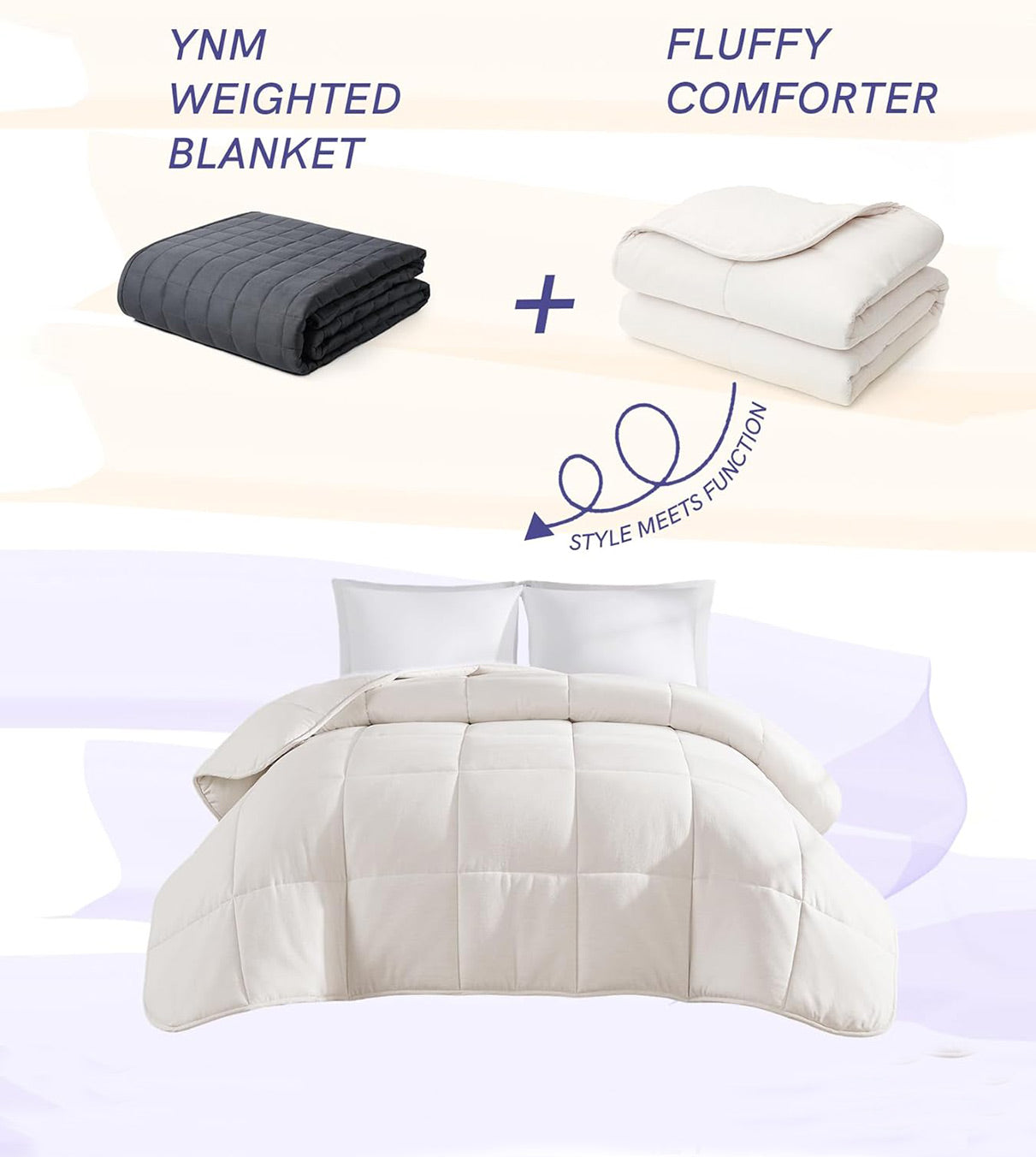 Product: YnM Prettiest Weighted Blanket | Color: Neutral Beige