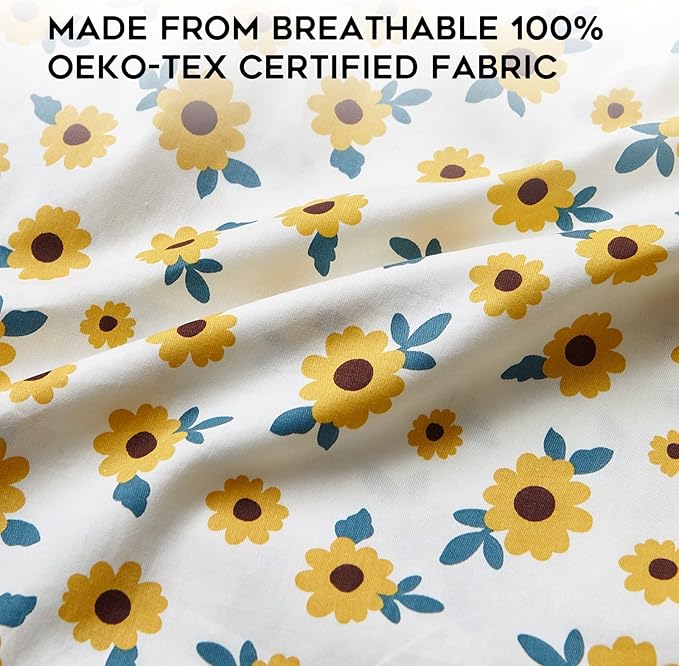 Product: Cotton Weighted Blanket Duvet Cover | Color: Sunflower Filed of Dreams