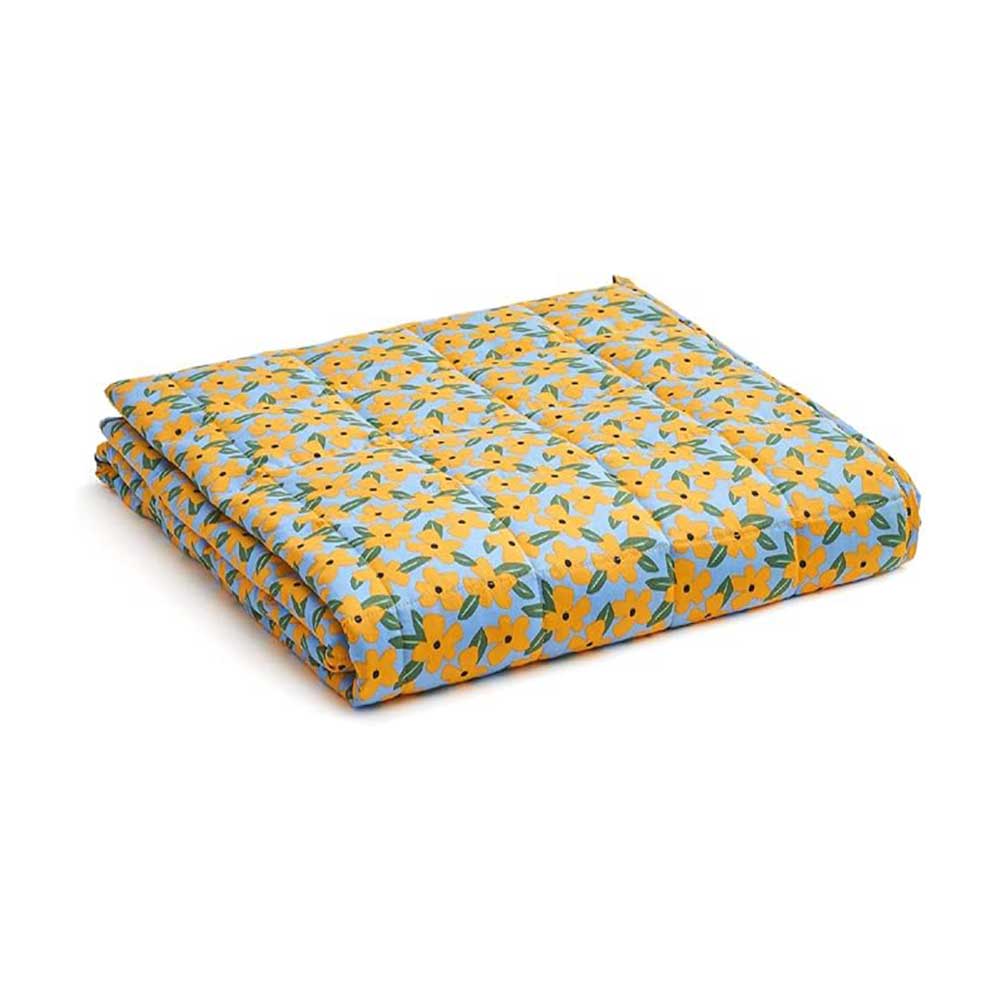 Product: Cooling Bamboo Weighted Blanket | Color: Yellow-Flower