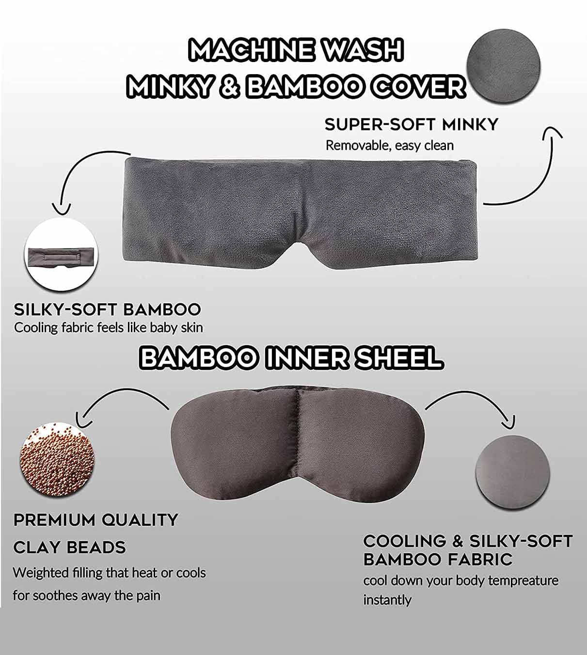 Product: YNM Weighted Eye Mask | Color: Charcoal