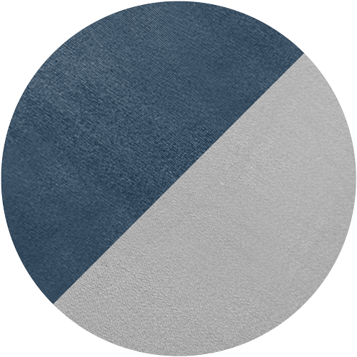 Product: Original Cotton Weighted Blanket | Swatch: Sateen Peacock-Grey Reversible