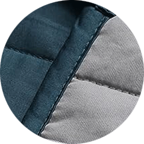 Product: Original Cotton Weighted Blanket | Swatch: Exclusive Sateen Peacock-Grey