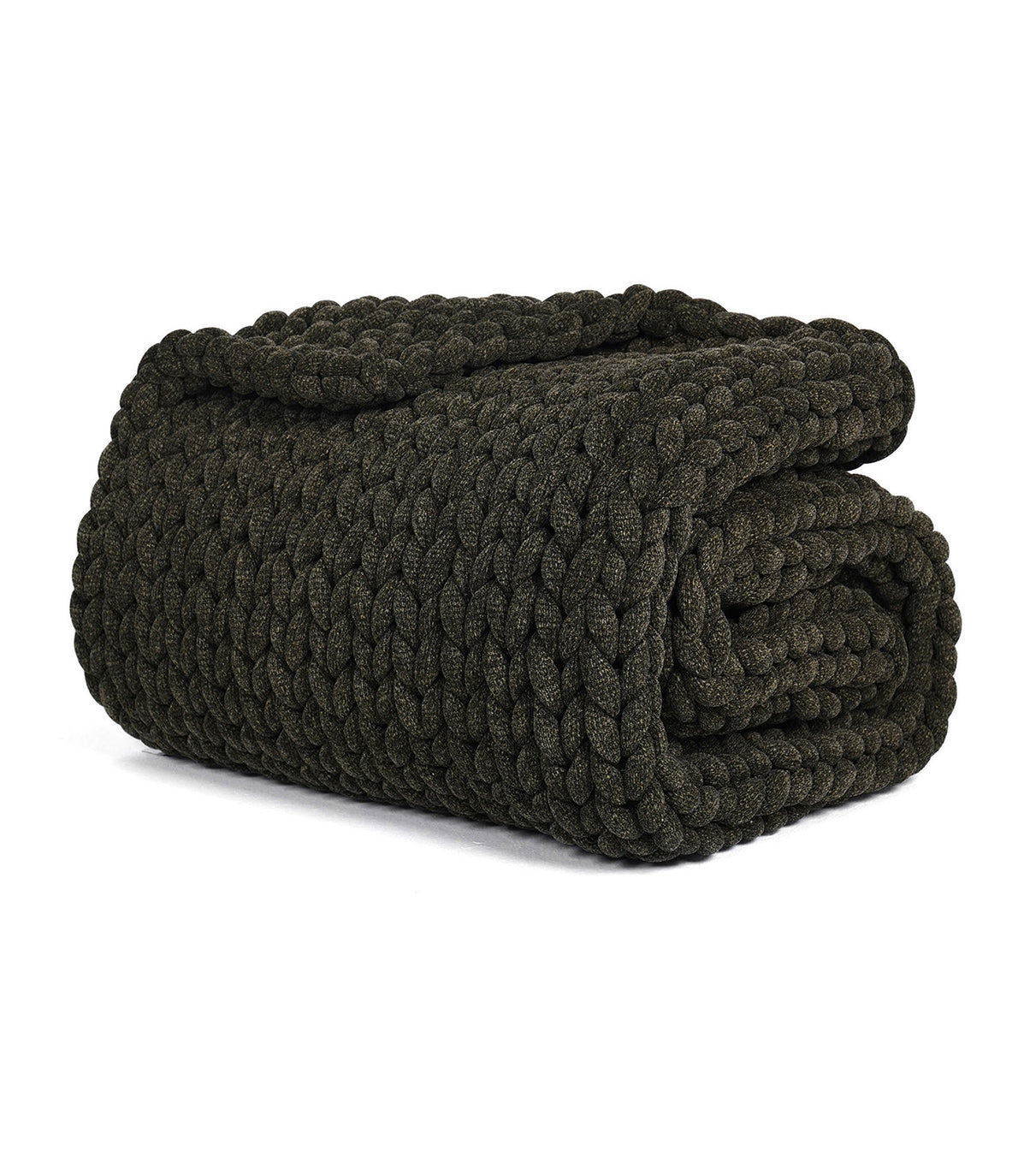 Product: 15lb Knitted Weighted Blanket | Color: Chenille Mysterious Forest