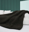 Product: 15lb Knitted Weighted Blanket | Color: Chenille Mysterious Forest