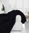 Product: 15lb Knitted Weighted Blanket | Color: Chenille Night Sky