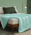 Product: 15lb Knitted Weighted Blanket | Color: Cooling Menthe Green