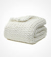 Product: 15lb Knitted Weighted Blanket | Color: Cooling White