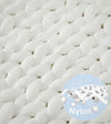 Product: 15lb Knitted Weighted Blanket | Color: Cooling White