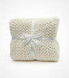 Product: 15lb Knitted Weighted Blanket | Color: Velvet Cream