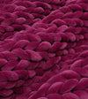 Product: 15lb Knitted Weighted Blanket | Color: Velvet Red Violet