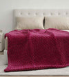 Product: 15lb Knitted Weighted Blanket | Color: Velvet Red Violet