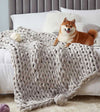 Product: 15lb Knitted Weighted Blanket | Color: Velvet Winter Walk