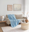 Product: Chunky Cable Knit Throw | Color: Aqua Blue