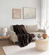 Product: Chunky Cable Knit Throw | Color: Chocolate Brown