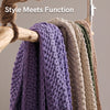 Product: Chunky Cable Knit Throw | Color: Lilac Purple