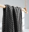 Product: Chunky Cable Knit Throw | Color: Moon Grey