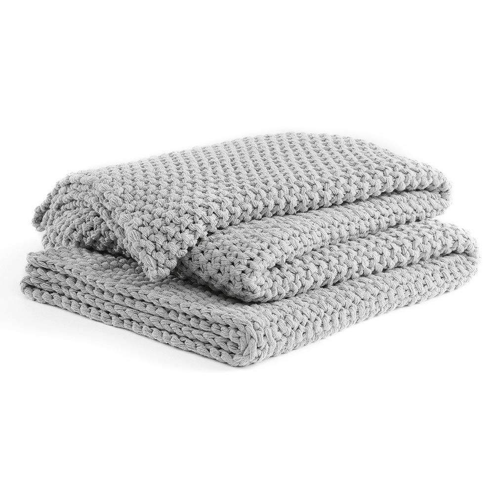 Product: Chunky Cable Knit Throw | Color: Quarry Grey