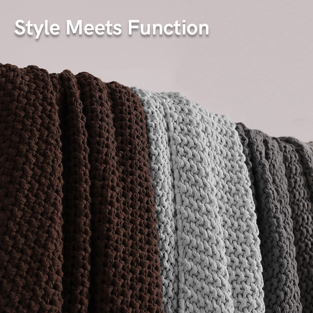 Product: Chunky Cable Knit Throw | Color: Quarry Grey