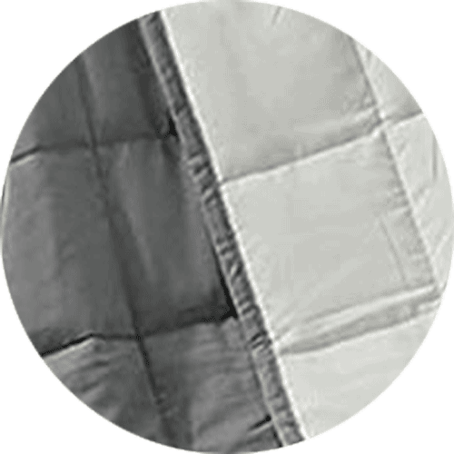 Product: YNM Weighted Blanket 15lb | Swatch: Cotton/Polyester Grey/White 2.0