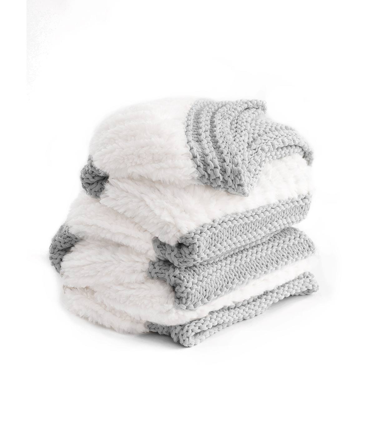 Product: Faux Rabbit Fur Throw | Color: Light Grey