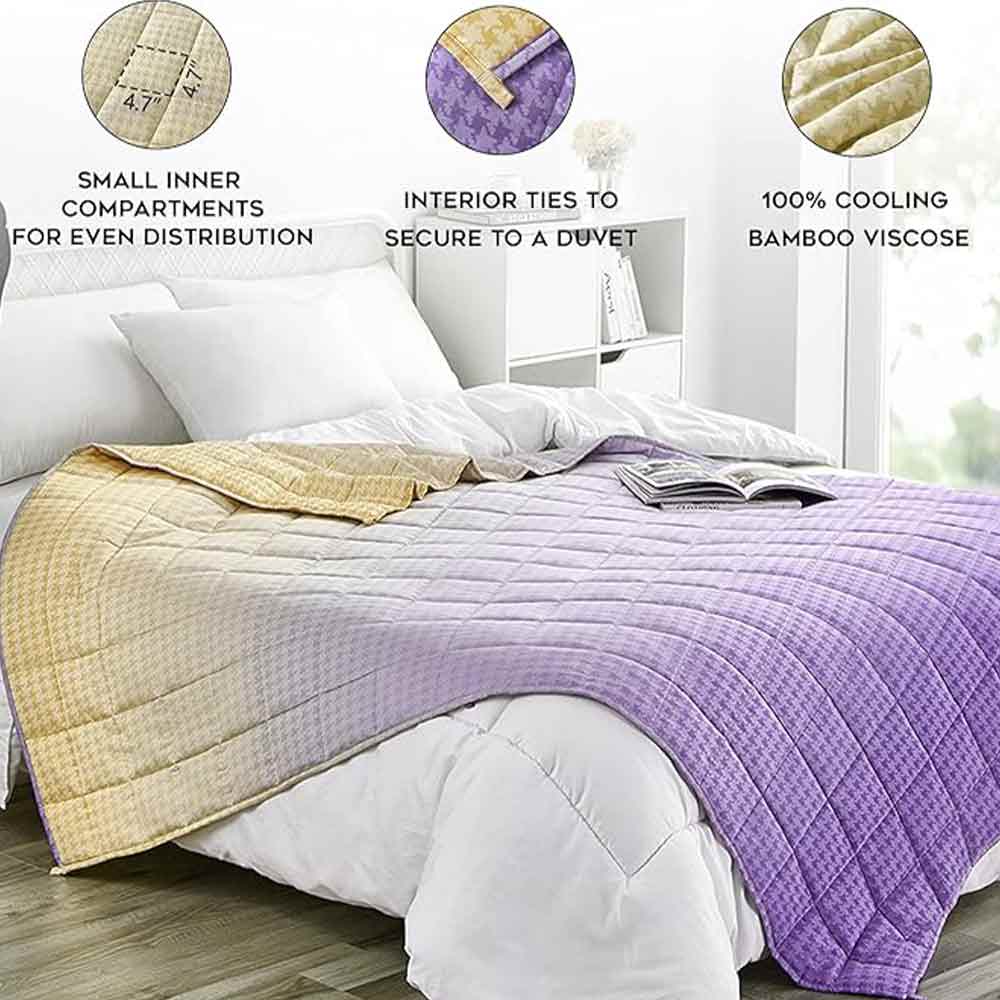 Product: Cooling Bamboo Weighted Blanket | Color: Midsummer Nights Dream