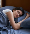 Product: Cooling Weighted Blanket Duvet Cover | Color: 3 Side Zipper - Bamboo Blue Gray