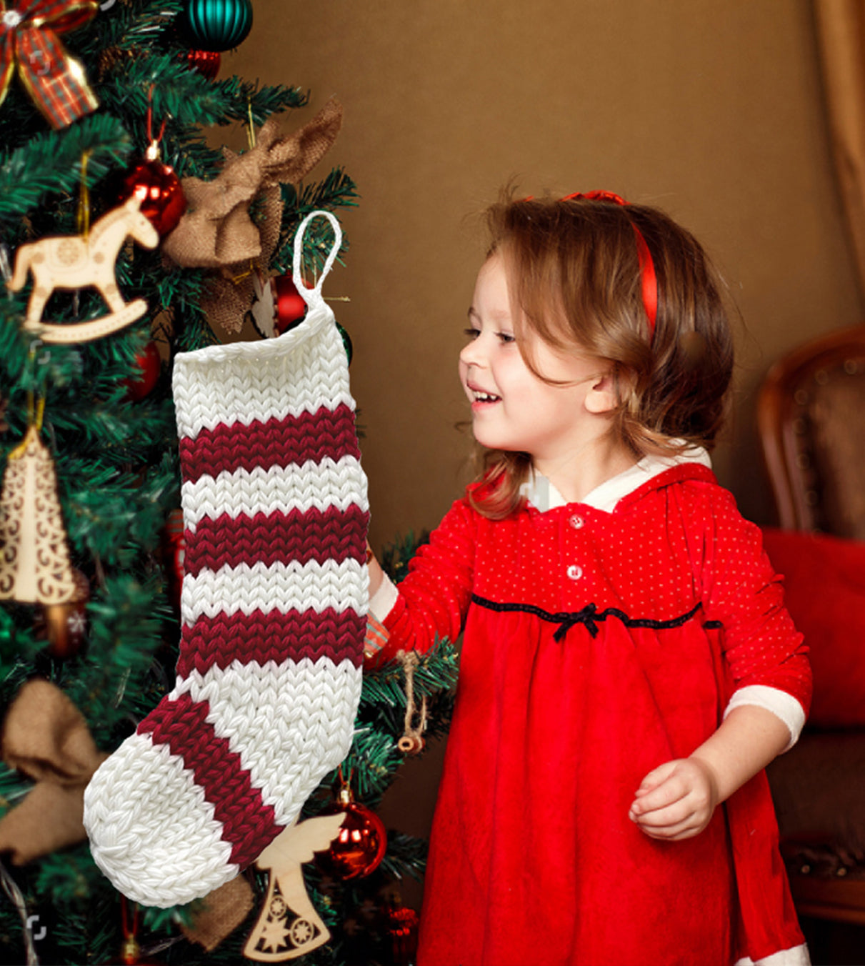 Product: Christmas Stockings | Color: White Red