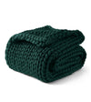 Product: Knitted Chunky Throw | Color: Pacific Green