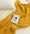 Product: Knitted Chunky Throw | Color: Yellow Fusion