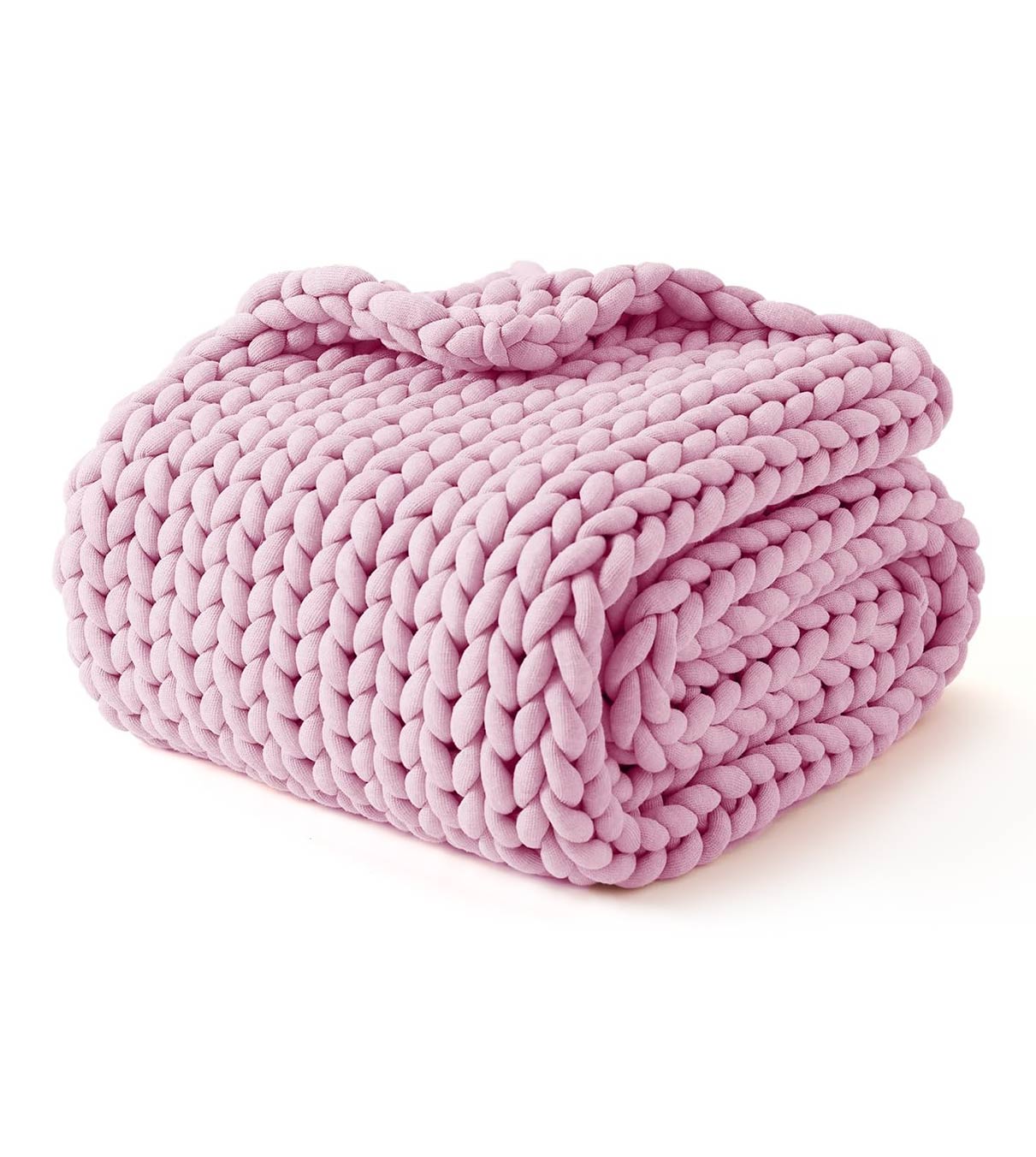 Product: Knitted Chunky Throw | Color: Fancy Pink