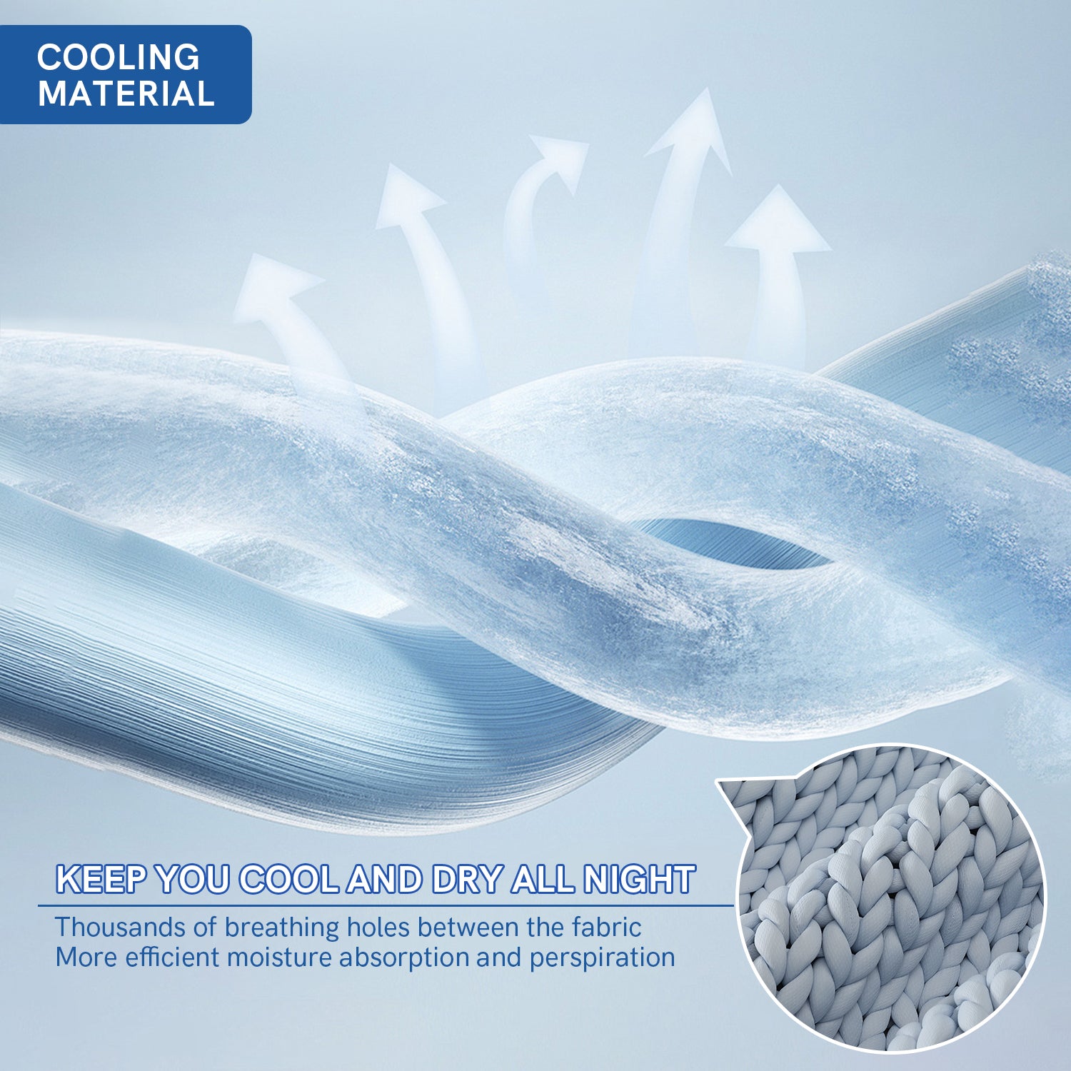 Product: Knitted Chunky Throw | Color: Cooling Blue Throw