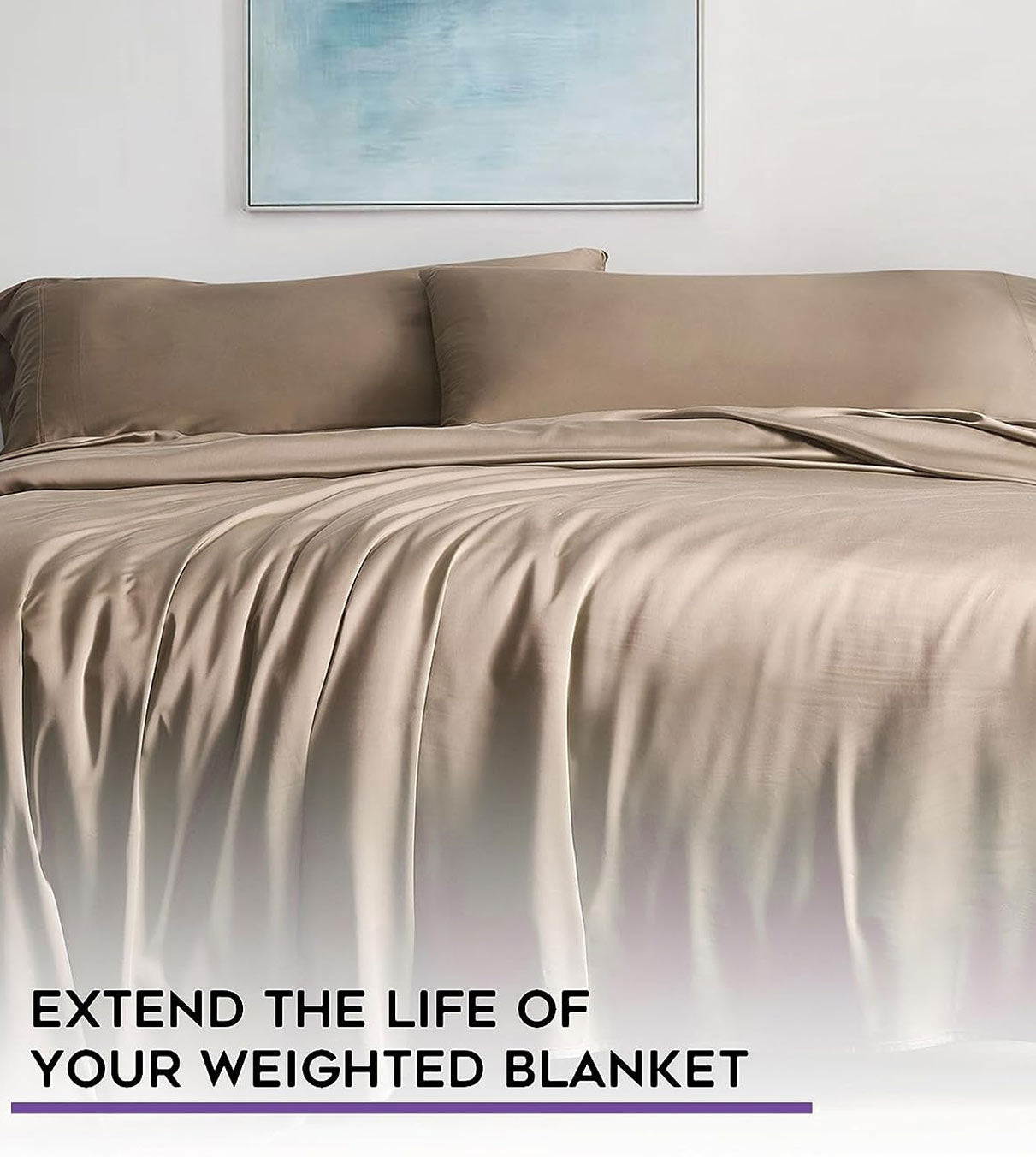 Product: Weighted Blanket Duvet Cover King/California King Size | Color: Bamboo Brown