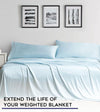 Product: Cooling Weighted Blanket Duvet Cover | Color: Light Blue