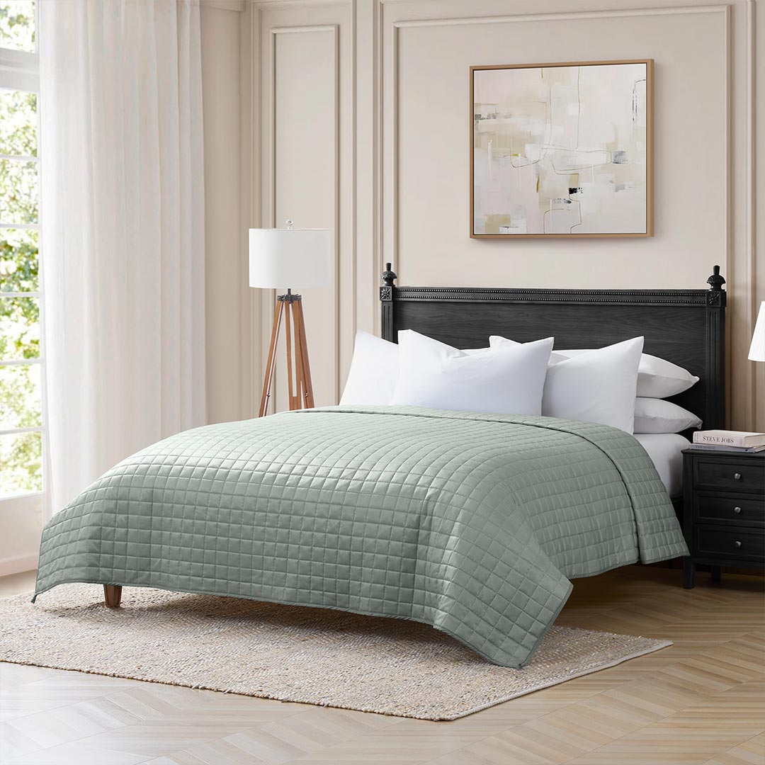 Product: YNM Weighted Blanket 30lb | Color: Cooling PE Pale Green 3.0