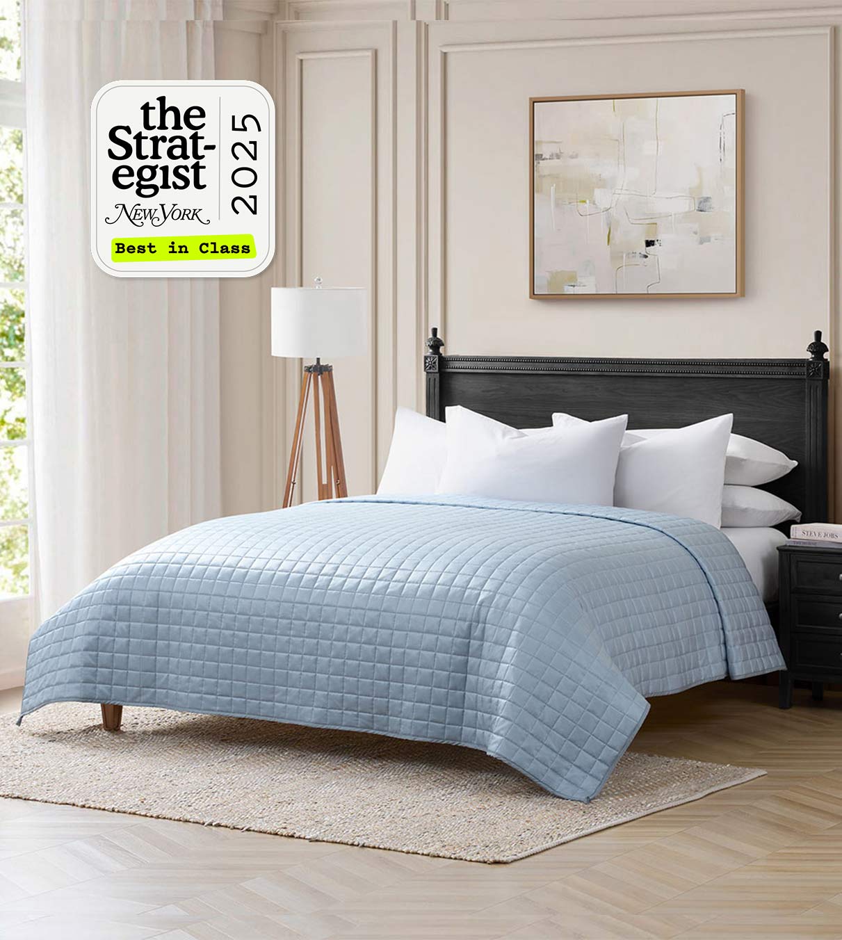 Product: Cooling PE-Nylon Blend Weighted Blanket | Color: Light Steel Blue